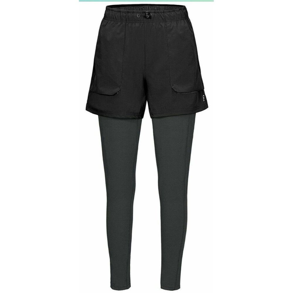 NWT Little Donkey Andy Women's 2 in 1 Stretchy Training Compression Pants, S